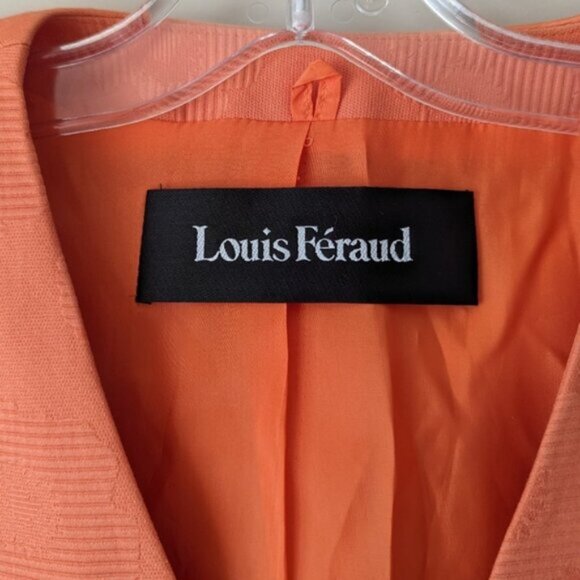 Louis Feraud orange textured blazer jacket - Picture 4 of 9